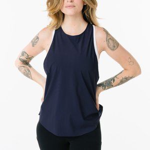 Navy Double Racer Tank